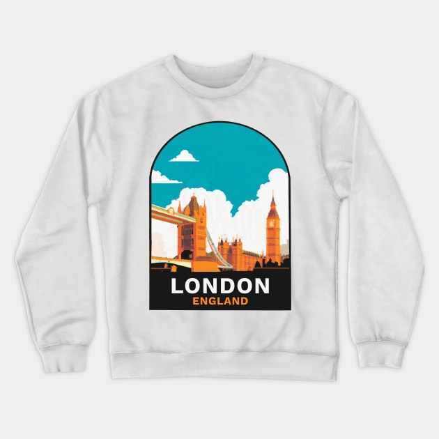 London, England Decal Crewneck Sweatshirt by zsonn